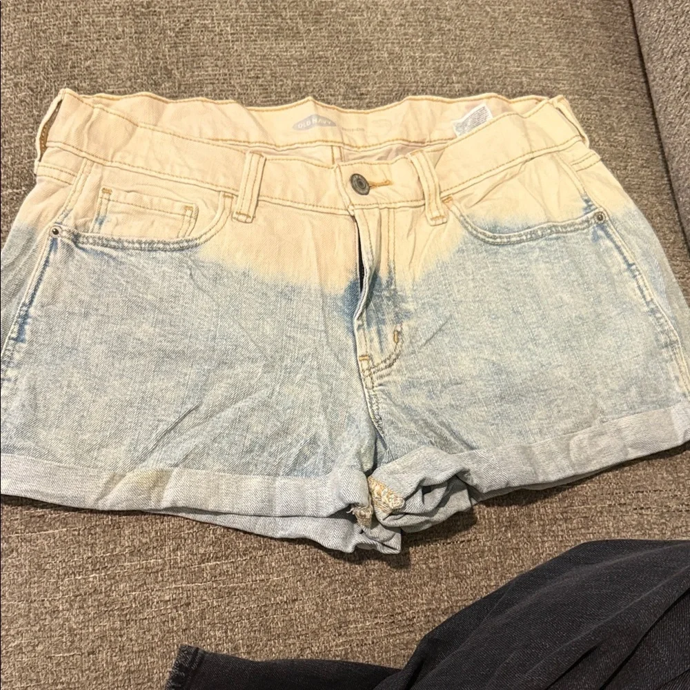 Two-Tone Denim Women Shorts